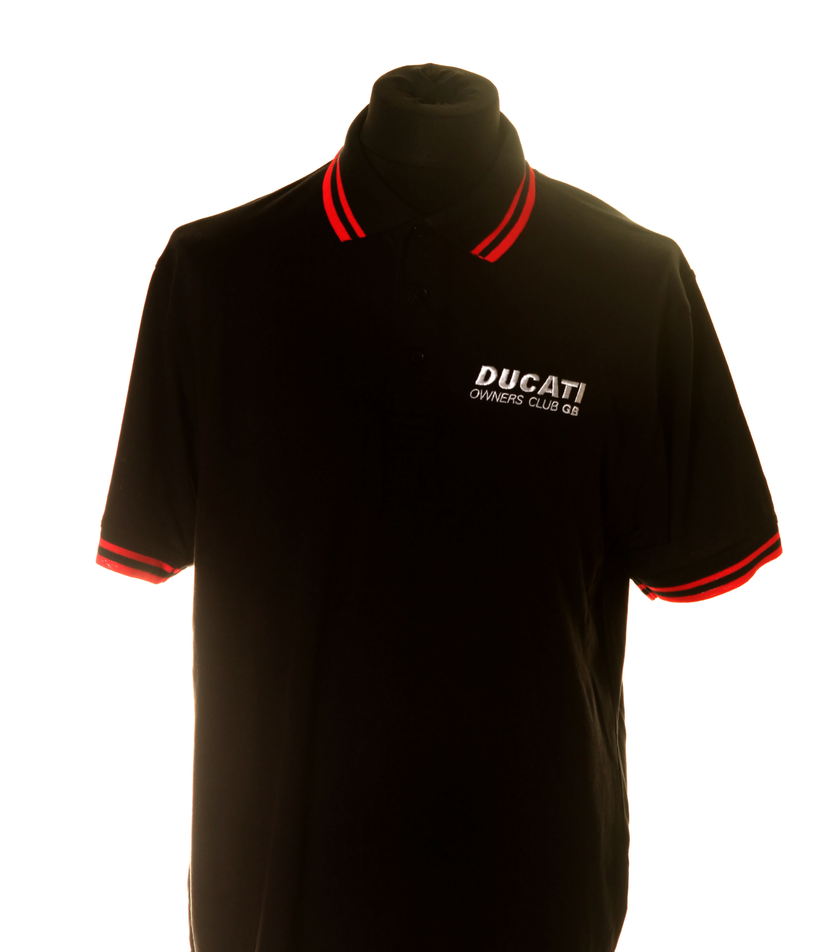 DOC GB Black/Red Adult Polo Shirt