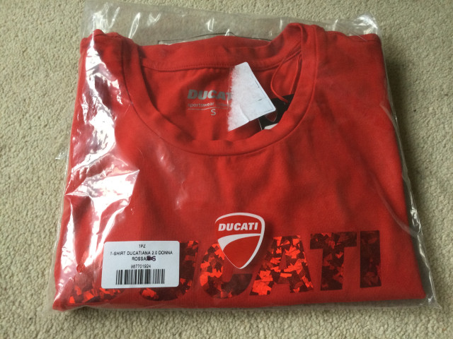 New with tag Ducati Ducatiana 2.0 Red Ladies T-shirt size S 1