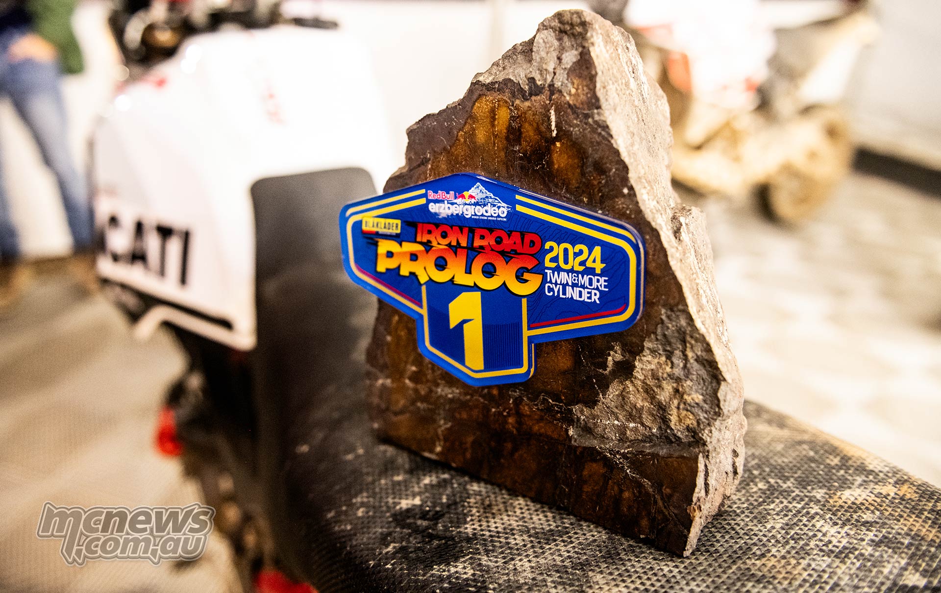 The Ducati DesertX Rally wins the Iron Road Prologue