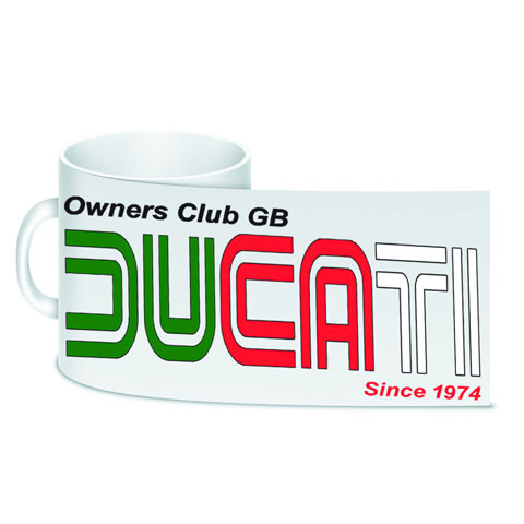 DOC GB White Ducati Owners Club Mug
