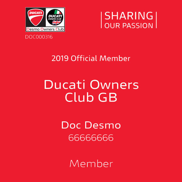 Ducati Desmo Owners Club ‘Factory DOC’ update October 2019